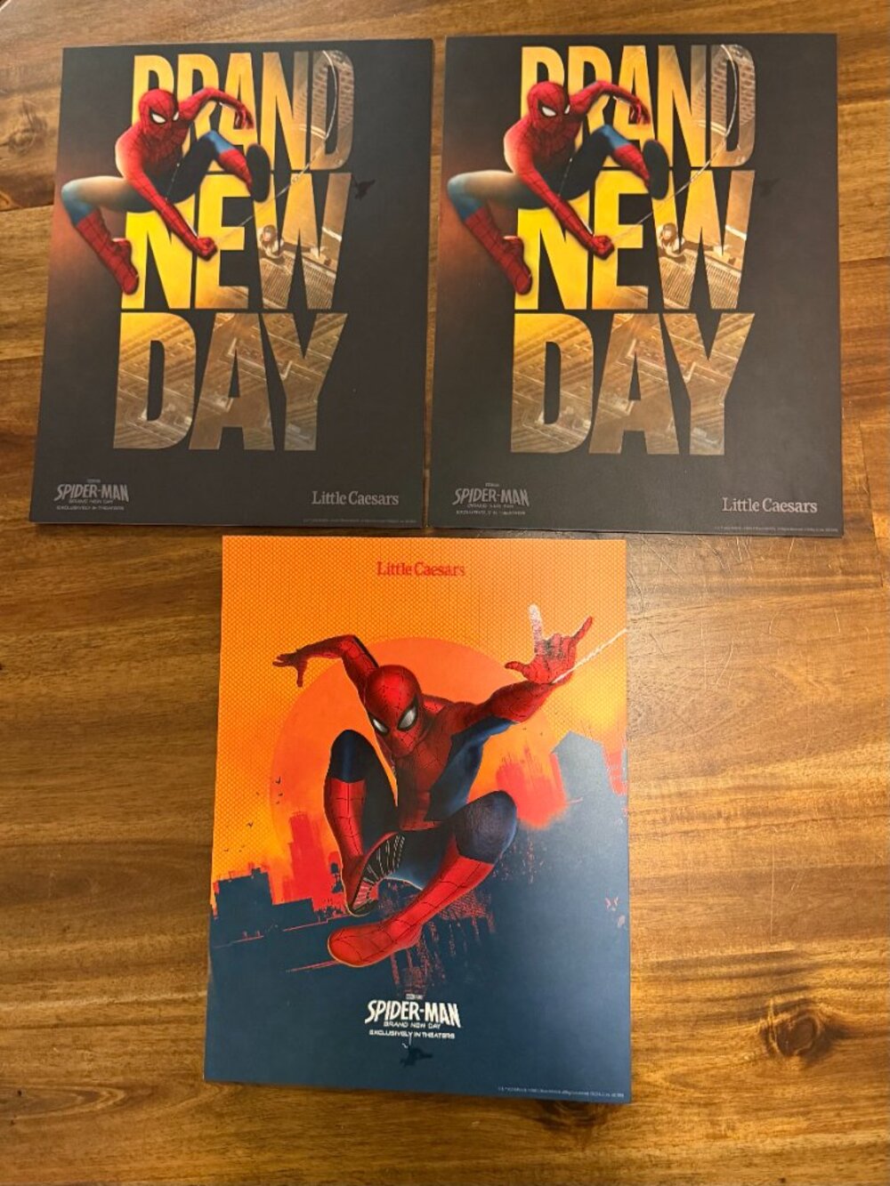 Lot of 3 Spider Man Brand New Day Movie Posters Little Ceasars